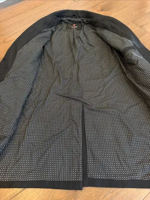 GUESS Black Classic Single-Breasted Peacoat Size Medium - C42-022 thumbnail 5