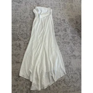 Lulus Lovely Endearment White Satin Sleeveless Backless Maxi Dress XS Bridal thumbnail 5