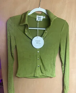 Princess Polly Green Shirt thumbnail 1
