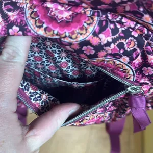 NWOT Vera Bradley Small Backpack Raspberry Medallion Quilted Pink Floral thumbnail 9