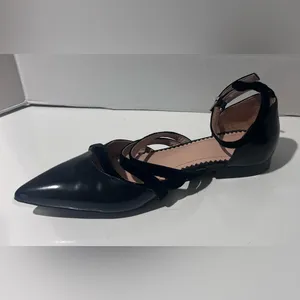 INCH2 Leather Strappy Pointed Toe Velvet Strap Ballet Flats EU Size 36‎ (US 5.5) thumbnail 10