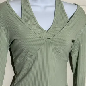 Women's Sage Y2K style halter‎ Long Sleeve Top size XS thumbnail 3