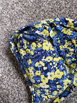 Aerie Offline by Real Me Strappy Floral Sports Bra Large thumbnail 5
