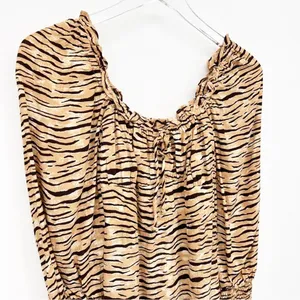 Faithfull the‎ Brand Ira Animal Print Square Neck Mini Dress Size 2 Safari Chic thumbnail 6