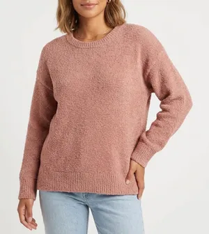 Cupcakes and Cashmere Mauve Popcorn Knit Crewneck Sweater Womens Medium thumbnail 1