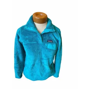 Patagonia Women's Re-Tool Snap-T Pullover - Used Color: True Teal - Big Sur Blue thumbnail 9