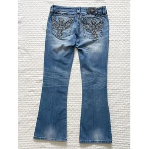 Miss Me Womens Size 29 Signature Rise Boot Cut Jeans Embellished Back Pockets thumbnail 2