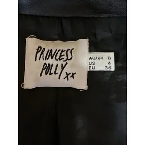 Princess Polly Women's Black Long Sleeve Faux Leather Vegan Shirt Jacket Size 4 thumbnail 4