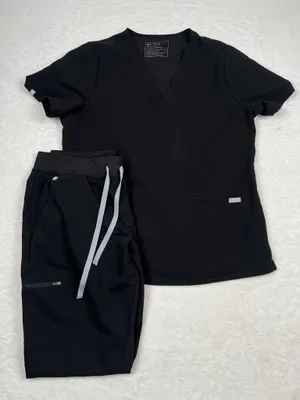 Figs Set Black Casma Scrub Top Zamora Joggers L thumbnail 1