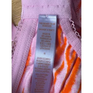 Savage X Fenty Lavender Orange Tiger Stripe Lace Sexy Comfortable Bralette 1X thumbnail 5