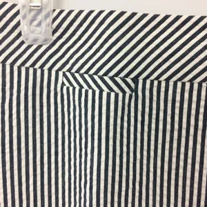 J. Crew Factory NWT $85 The Pencil Skirt in Navy & White Stripe Searsucker Sz 2 thumbnail 2