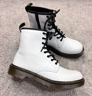 Dr. Martens White Smooth Leather Boots thumbnail 1
