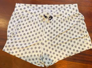 Women’s Shorts Cream Patterned Casual May fit Sz L thumbnail 1