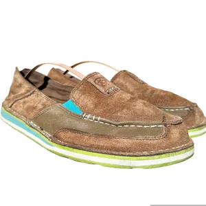 Ariat Cruiser Loafers Suede Leather Duratread Flats Slip On Duratread Brown 8.5B thumbnail 2
