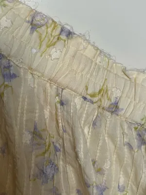 LoveShackFancy Shanti Mini Skirt in Lavender Wispy Butter Yellow Cottagecore XL thumbnail 8