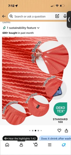 amazon Rubzoof matching set shorts and tee ribbed  thumbnail 2