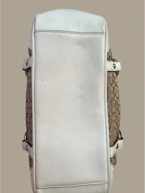 Coach Signature Brown Leather Trim Tote Bag thumbnail 4