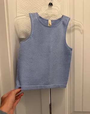 Anthropologie open stitch shimmer tank thumbnail 2