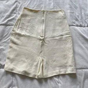 Vintage Mini‎ Skirt Ivory Womens 8 Linen Blend Quiet Luxury Made USA Minimalist thumbnail 8