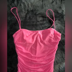 Superdown Emmie Mesh Mini Dress in Hot Pink Size Small thumbnail 6