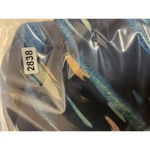 Tek Gear Womens Capri Leggings Abstract Brushstroke Mesh Panels Navy Blue 1X thumbnail 5