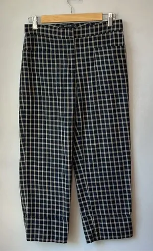 Zara Checkered Plaid Pants Crop thumbnail 1