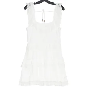 NWT Altar'd State White Lace Tiered Babydoll Dress Cottagecore Boho Coquette M thumbnail 2