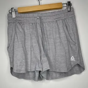 Reebok- Grey/Purple Athletic Shorts with Pockets thumbnail 1
