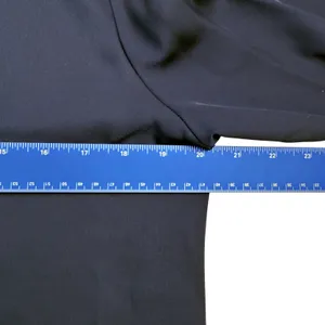 Theory Silk MED Navy Blue Keyhole Tie Front Cuffed Sleeve Blouse Tunic Minimal thumbnail 8