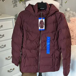 Puffer Coat Hooded Maroon Jacket Ski Burgundy 32 Degrees Womens Large thumbnail 1