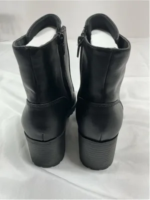 Womans New Bamboo Chief Combat Ankle Boots Size 8.5 Black thumbnail 4