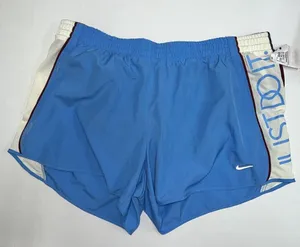 Nike Dri Fit Athletic Shorts Womens Size XL Blue Maroon White Gym Running thumbnail 1