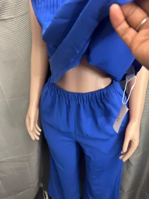 New size medium stretchy two piece set Blue thumbnail 2