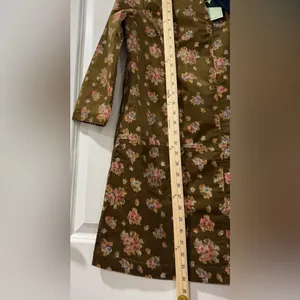 Tuckernuck Hazel Clifton Mini Dress S Brown Floral Corduroy NWT thumbnail 14