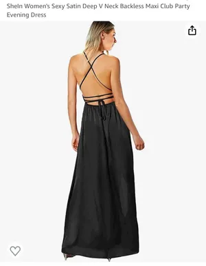 SheIn Green Satin Maxi Dress thumbnail 2