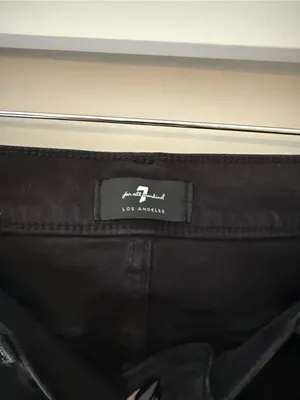 7 For All Mankind Black Sparkle Bootcut Jeans Women’s Size 29 Coated thumbnail 5