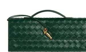 Green Woven Evening Clutch Crossbody Bag thumbnail 1