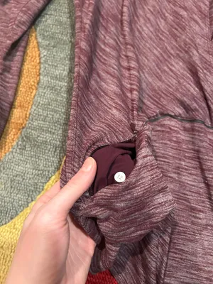 Lululemon Mock Neck & Go Take Off Cutout Long Sleeve Shirt Top Space Dye Size 12 thumbnail 5