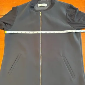 Lola & Sophie Black Zip Up Jacket Ribbed Sleeves‎ Size XS thumbnail 6