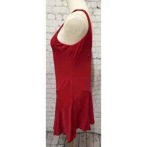 POLO RALPH LAUREN Skater Ponte Dress Red Fit Flare Stretchy Bright Small thumbnail 3