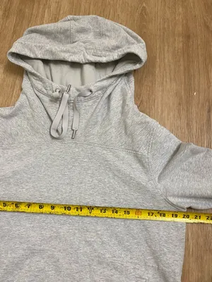 lululemon athletica Heather Light Gray Hooded Crewneck Pullover thumbnail 4