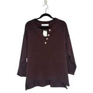 NWT Free People Hailee Sweater Set in Hot Fudge Women's Size Small thumbnail 2
