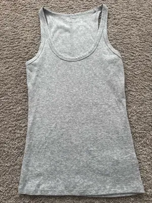 Grey Ribbed American Eagle Tank Top thumbnail 1