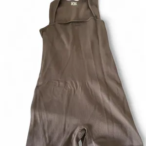 Ribbed Seamless Sleeveless Romper | Taupe Brown | Size L/XL (One Size Stretch) thumbnail 2