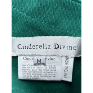 Cinderella Divine NWT Emerald Green One-Shoulder Gown Size M Formal Maxi‎ thumbnail 7