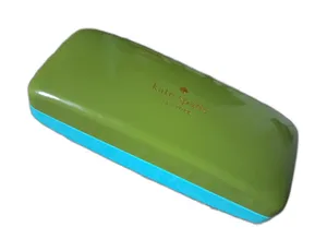 Kate Spade Lime Green & Turquoise Hard Eyeglass Sunglass Case thumbnail 1