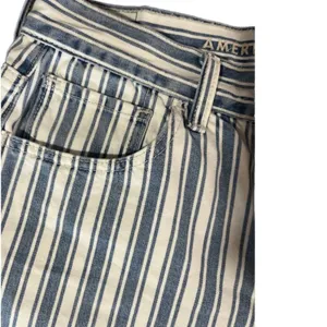 American Eagle mom Short denim stripe Size 6 Preppy Cute thumbnail 3