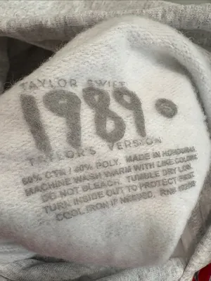 Taylor Swift 1989 Taylor’s Version Gray From the Vault Hoodie Small thumbnail 5