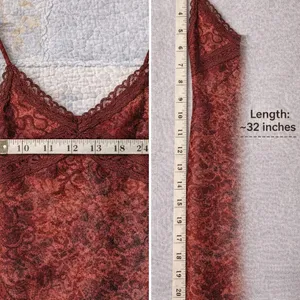 Y2K Red‎ Lace Mini Dress Slip Style Bodycon XS Coquette Party thumbnail 7