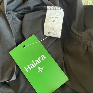 HALARA Yoga Notched Short Sleeve Top Black XL New thumbnail 3